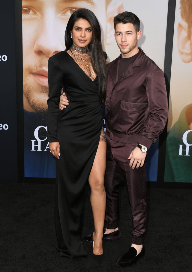 Priyanka Chopra and Nick Jonas at Chasing Happiness premiere