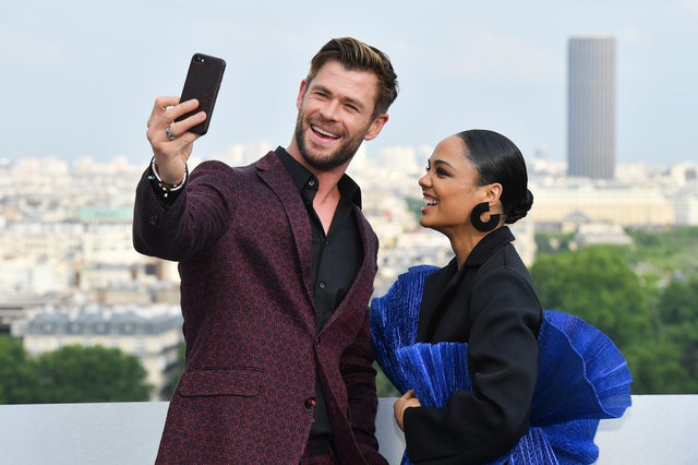 Chris Hemsworth and Tessa Thompson in Paris on June 4