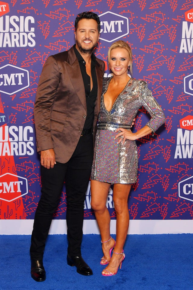 Luke Bryan and Caroline Boyer at 2019 cmt awards