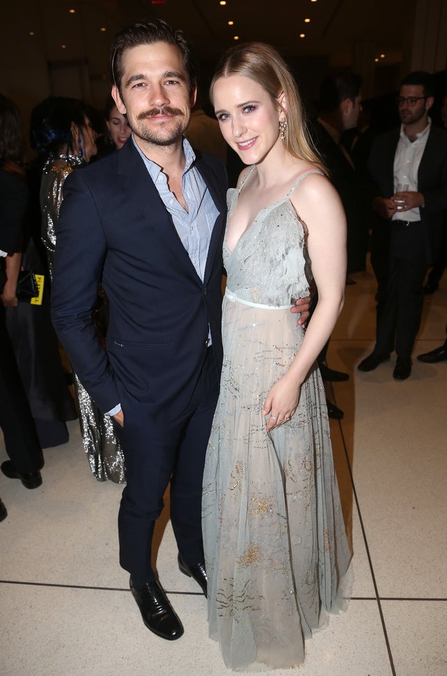 Rachel Brosnahan and husband at tony awards