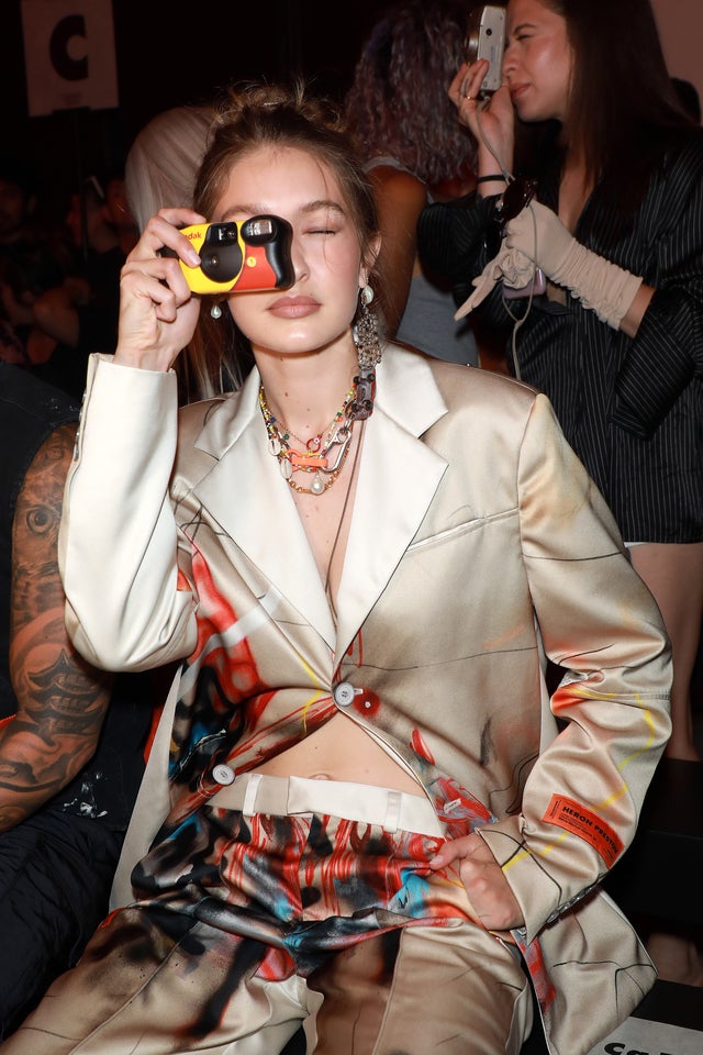 Gigi Hadid at Heron Preston Menswear Spring Summer 2020 show 