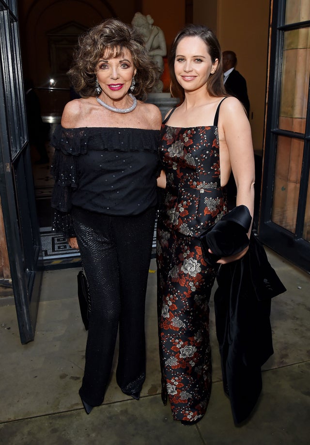 Joan Collins and Felicity Jones