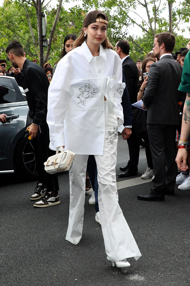 Gigi Hadid during paris fashion week on June 20