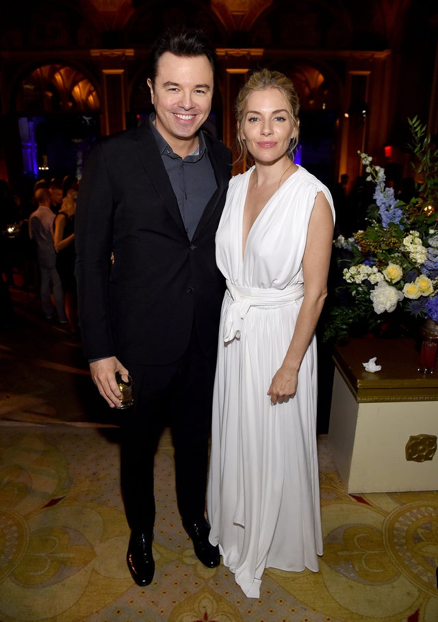Seth MacFarlane and Sienna Miller at loudest voice afterparty