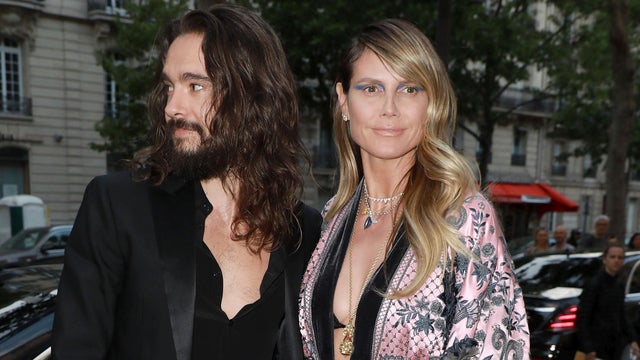 Heidi Klum and Tom Kaulitz at the Amfar Gala at the Peninsula Hotel in Paris on June 30.