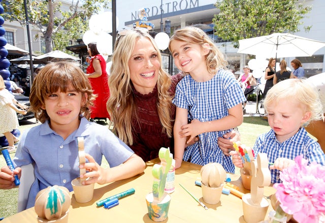 Molly Sims and kids at nordstrom popup