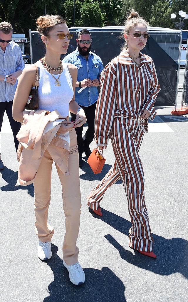 Bella Hadid and Gigi Hadid in Florence italy on june 13