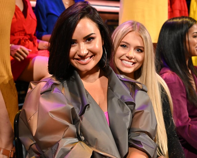 Demi Lovato and Demi Burnett at bachelorette finale taping