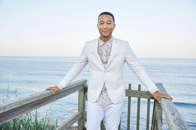 John Legend at hamptons mag party