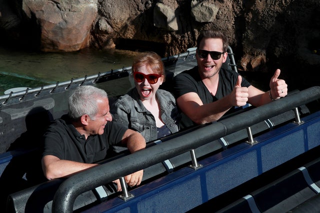 Bryce Dallas Howard and Chris Pratt  at univeral studios hollywood