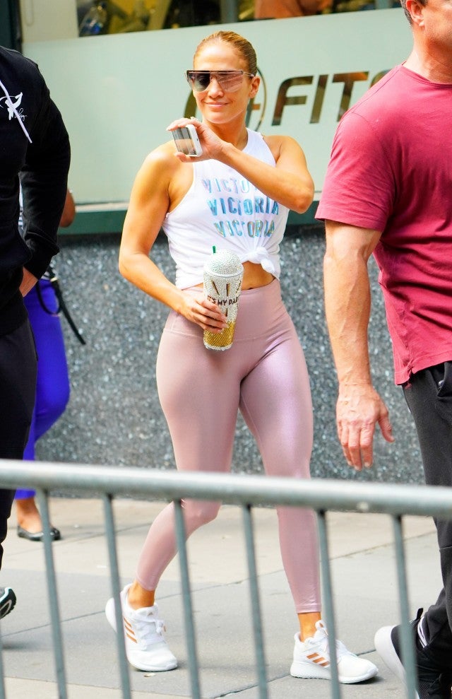 Jennifer Lopez in the Buscemi Womens Alta Sneaker.