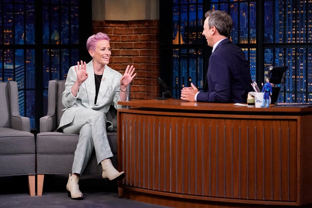 Megan Rapinoe and Seth Meyers on Late Night with Seth Meyers 