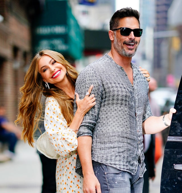 Sofia Vergara and Joe Manganiello at the Stephen Colbert show on july 17