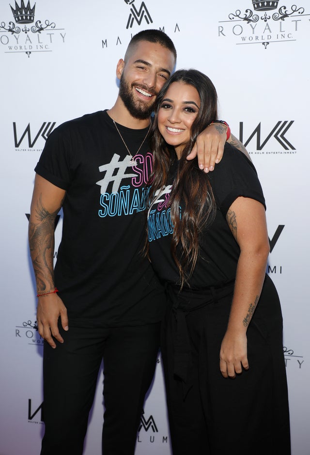 Maluma and sister at El Arte de los Suenos Foundation Cocktail Party