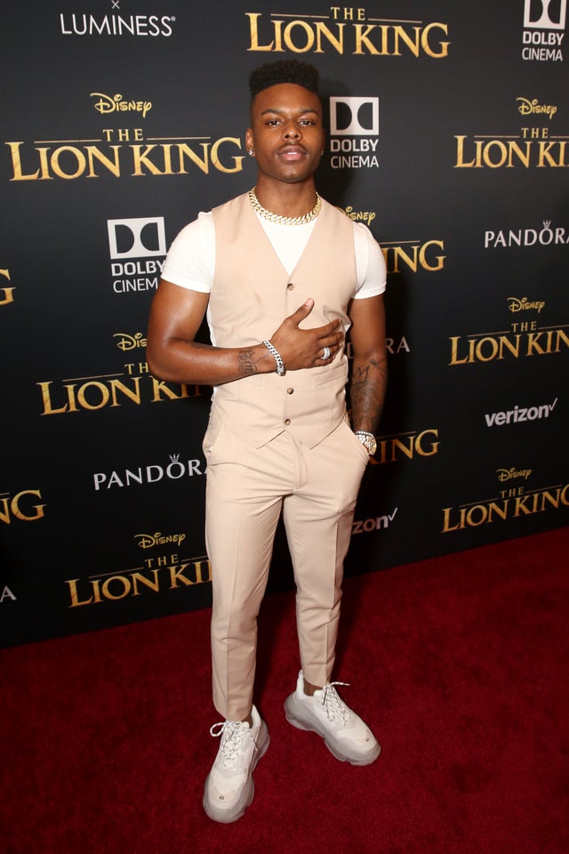 Aubrey Joseph at lion king premiere