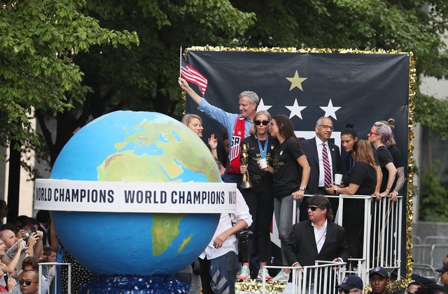 mayor and team at parade