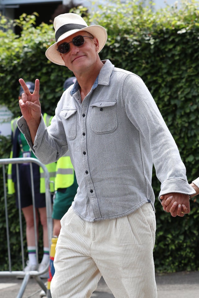 Woody Harrelson attends Men's Final Day at the Wimbledon 2019 Tennis Championships