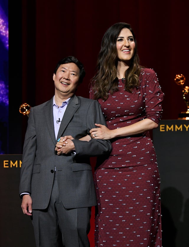 Ken Jeong and D'Arcy Carden at 71st Emmy Awards Nominations Announcement