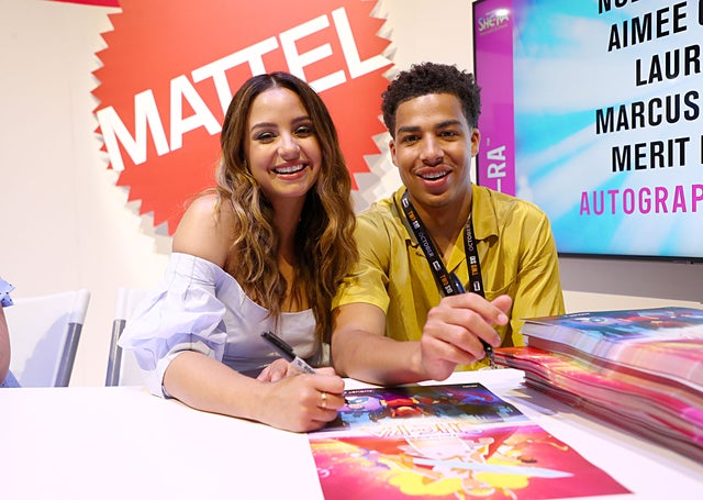 Aimee Carrero and Marcus Scribner at comic-con 2019