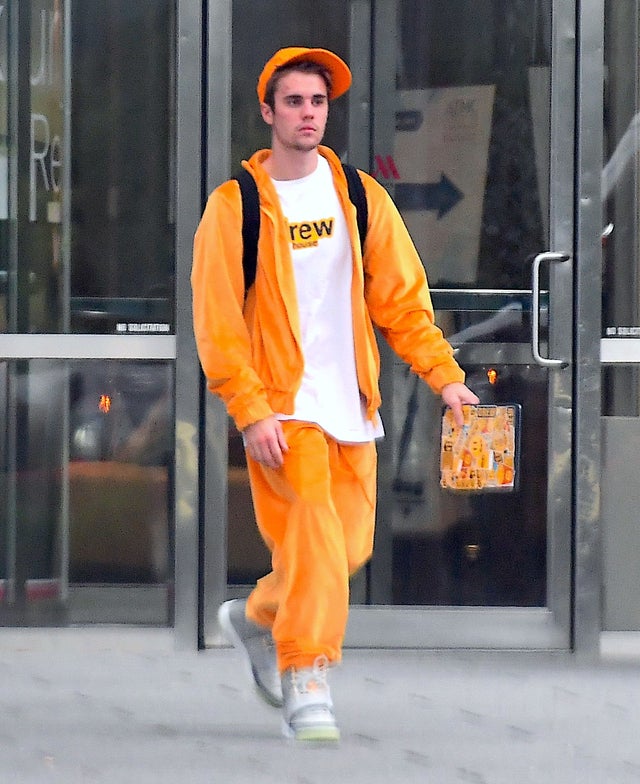 Justin Bieber at airport in nj