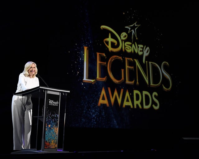 Diane Sawyer on stage during d23