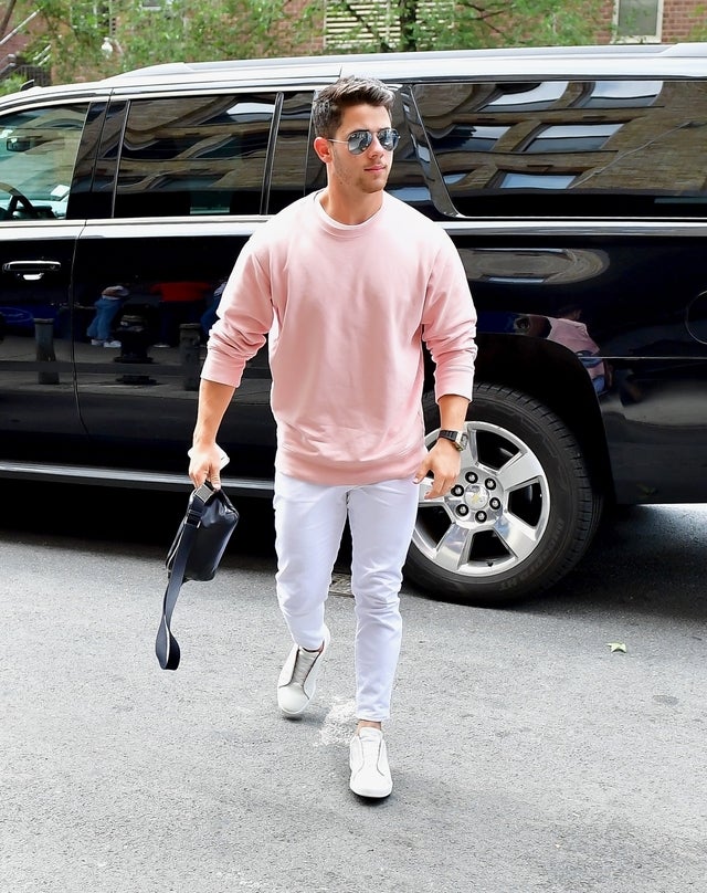 Nick Jonas in pastel