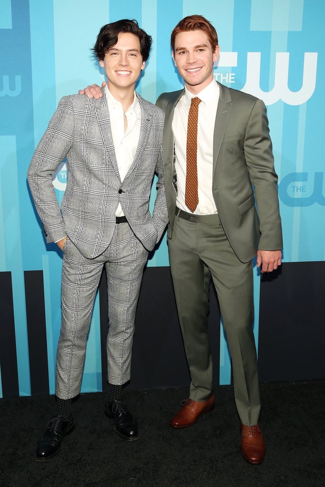 Cole Sprouse and KJ Apa at the 2017 CW Upfront
