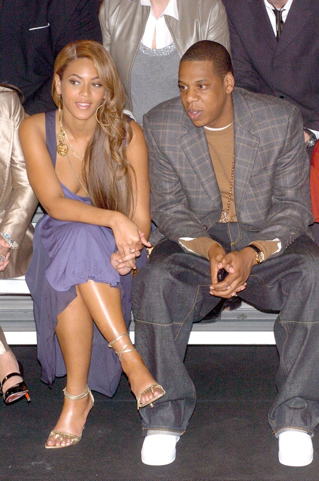 Beyonce Knowles and Jay-Z at Olympus Fashion Week Fall 2005 - Marc Jacobs