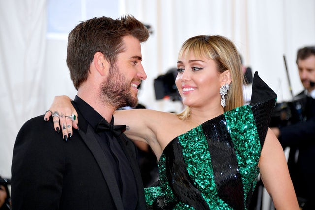Liam Hemsworth and Miley Cyrus at 2019 met gala
