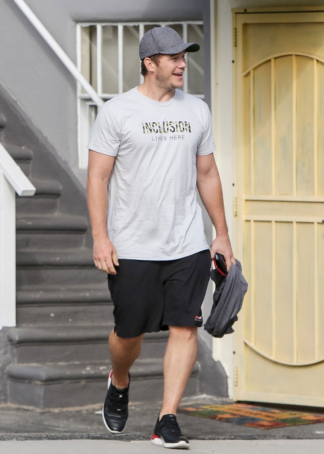 Chris Pratt leaves gym on aug 15