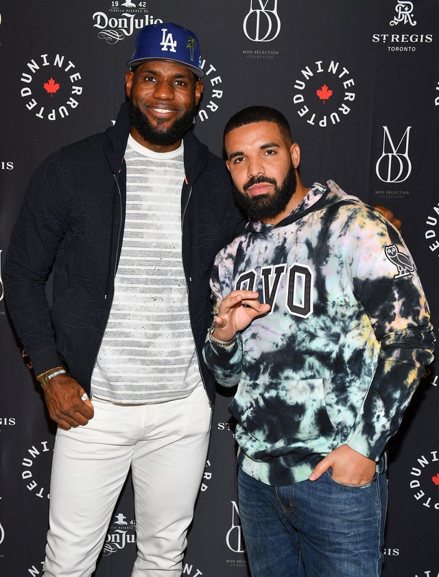 LeBron James and Drake at the Uninterrupted Canada Launch in Toronto