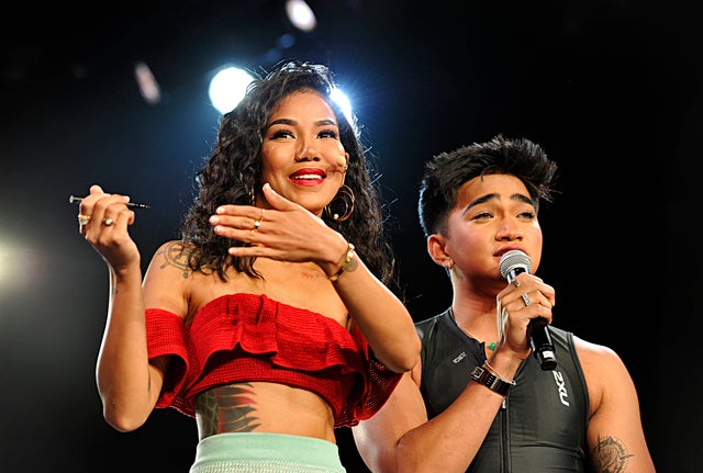 Jhene Aiko and Bretman Rock at Beautycon LA 2019