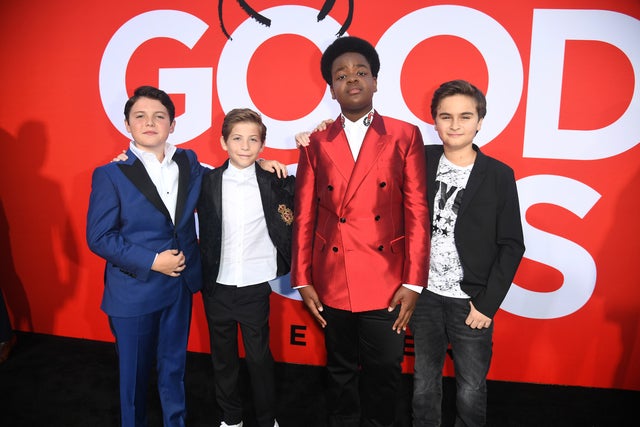 Brady Noon, Jacob Tremblay, Keith L. Williams and Chance Hurstfield at good boys premiere