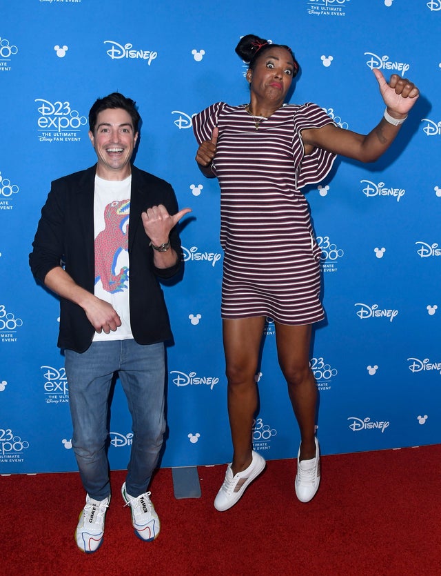 Ben Feldman and Aisha Tyler at d23