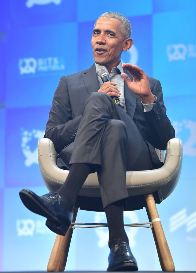 Barack Obama speaks at the Bits & Pretzels Founders Festival in Germany on Sept. 29.