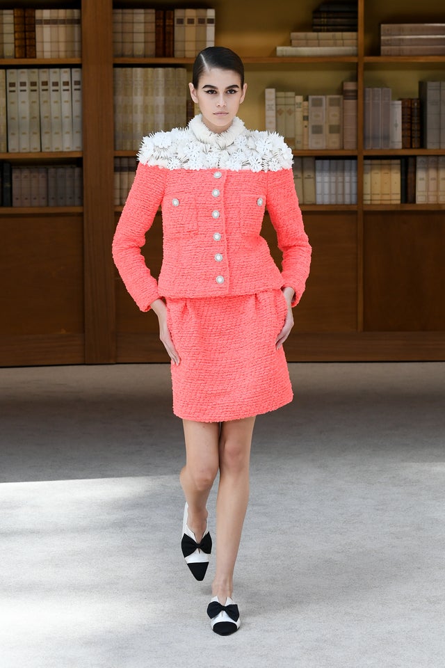 kaia gerber on chanel runway