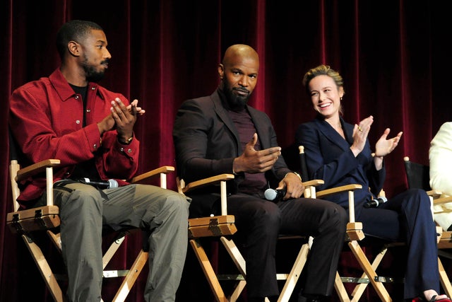 Michael B. Jordan, Jamie Foxx and Brie Larson 