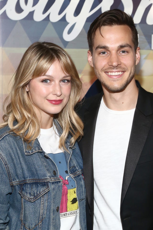 Melissa Benoist and Chris Wood in august 2019