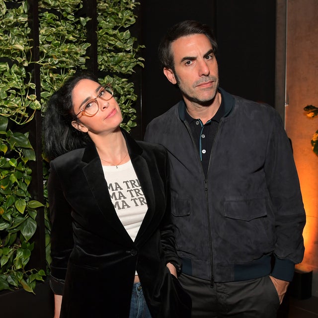 Sarah Silverman and Sacha Baron Cohen 