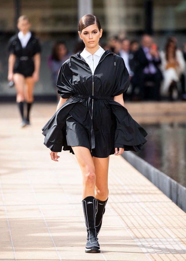 kaia gerber at longchamp