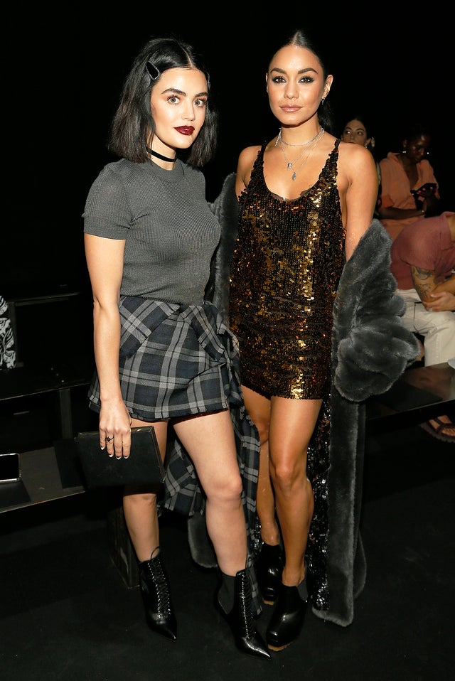 Lucy Hale and Vanessa Hudgens at nyfw