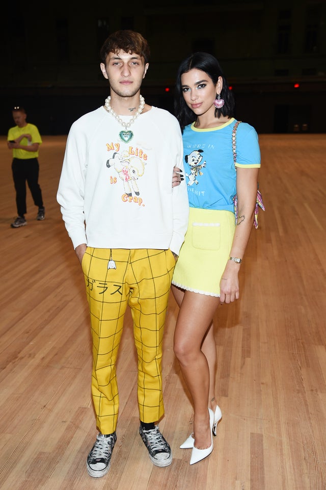 Anwar Hadid and Dua Lipa at nyfw