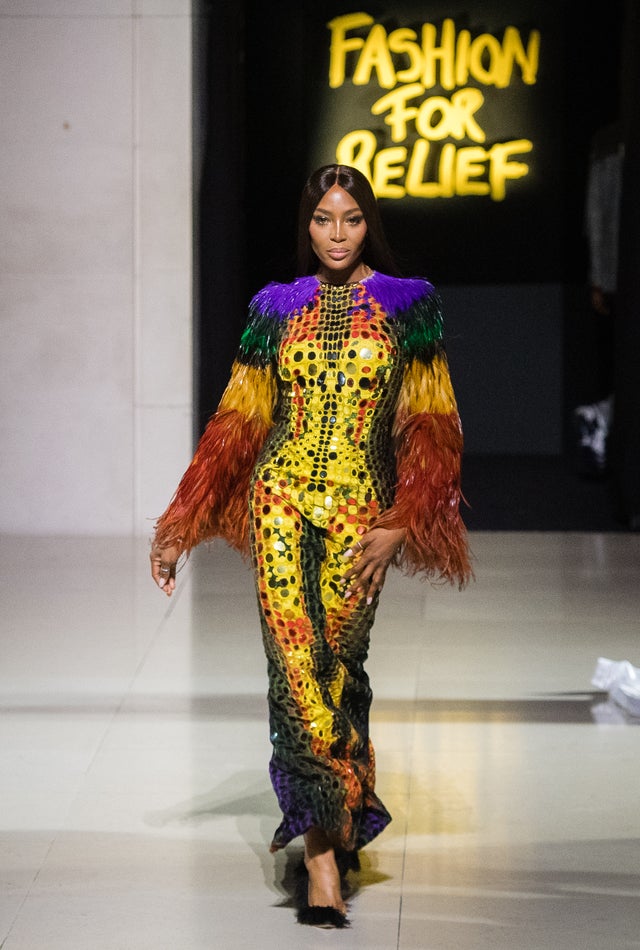 Naomi Campbell at london fashion week