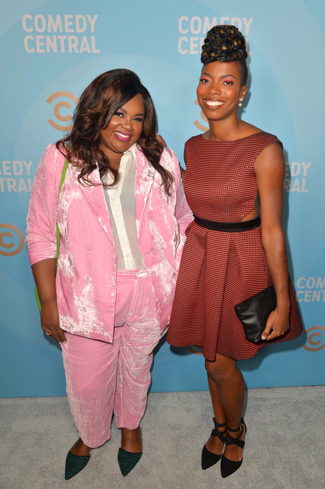 Nicole Byer and Sasheer Zamata at emmys party