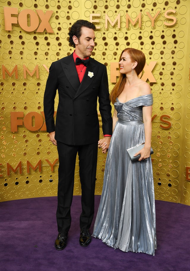 Sacha Baron Cohen and Isla Fisher at 2019 emmys