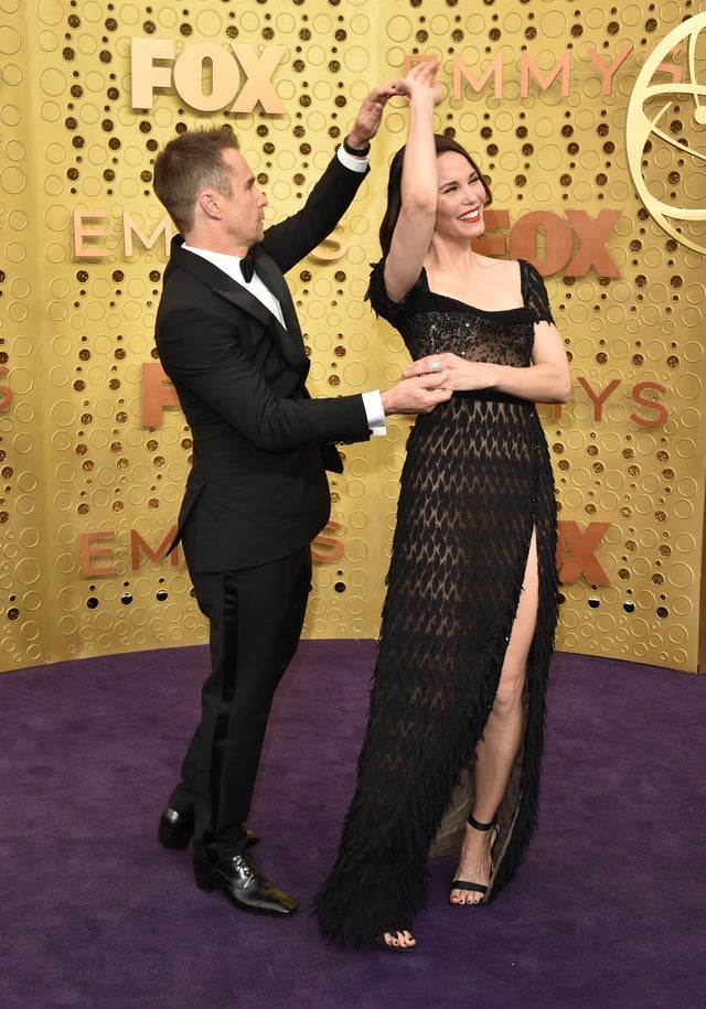 Sam Rockwell and Leslie Bibb at 2019 emmys