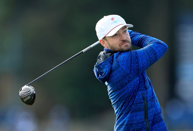 justin timberlake golfs in scotland