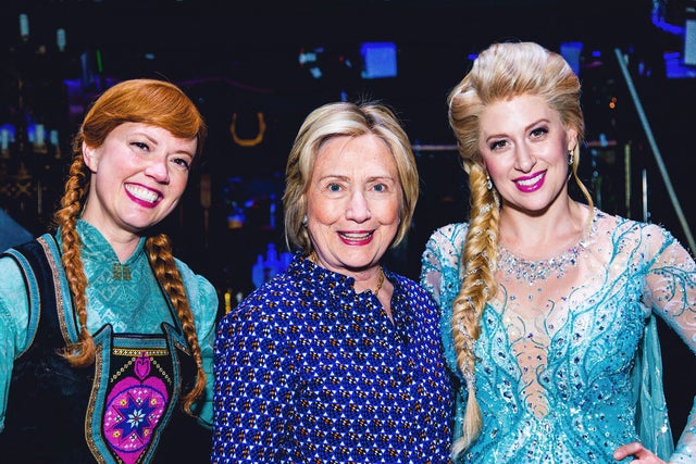 hillary clinton backstage at frozen