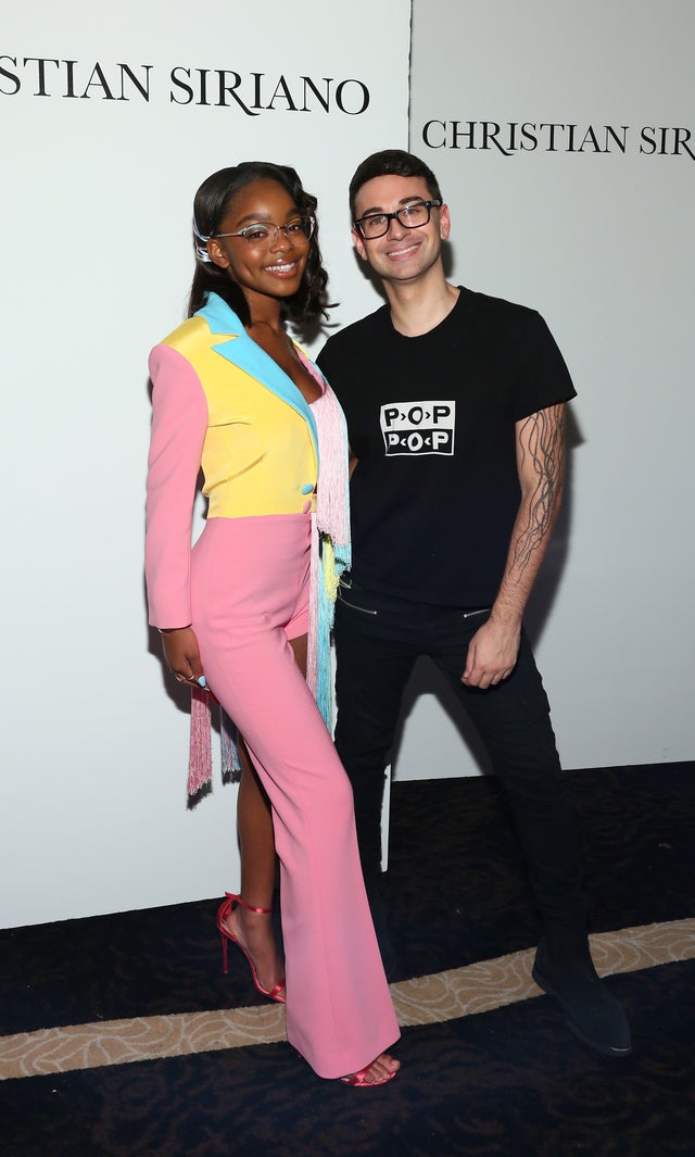 Marsai Martin and Christian Siriano 