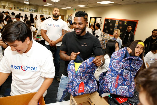 Jason Derulo at Vera Bradley x Blessings In A Backpack